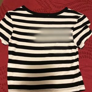 Black and white striped tee